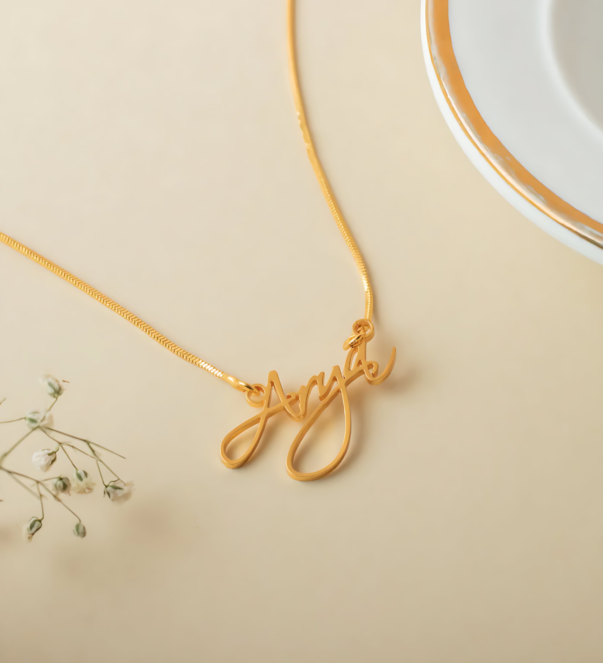 Cocktail Style Name Necklace